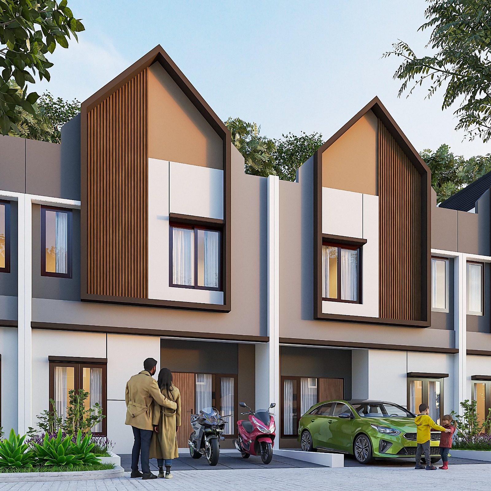 Render Tipe Alamanda 60/76 di Puri Delta Tigaraksa